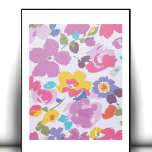 kwiaty plakat A4, kolorowy plakat z kwiatami, łąka plakat, pastelowy plakat 21x30, boho plakaty na ścianę, dekoracyjne plakaty do domu, nowoczesne plakaty do biura