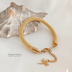 Bransoletka Starlight z ważką - wykończenia ze stali chirurgicznej