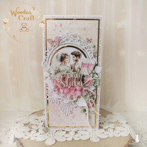 Romantyczna kartka ślubna, pamiątka ślubu "Today 1" GOTOWA