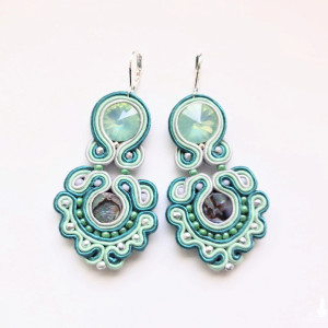 kolczyki sutaszowe Round Abalone