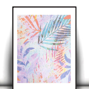 pastelowy plakat A4, boho plakat, liście plakat, rośliny plakat 21x30, kolorowe plakaty do domu, dekoracyjne plakaty 21x30, posters a4, nowoczesny plakat, fajne plakaty,  małe plakaty