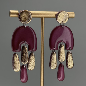 Kolczyki MEDUSA glina polimerowa