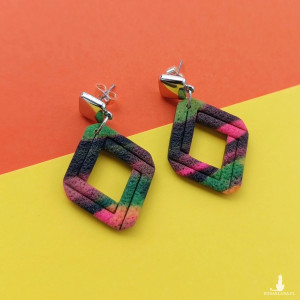 "Ina III"- kolczyki z gliny polimerowej.