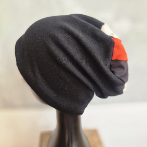 Czapka czarna Smerfetka Góra patchworkowa