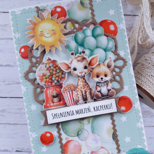 Kolorowa kartka urodzinowa dla chłopca,  personalizacja