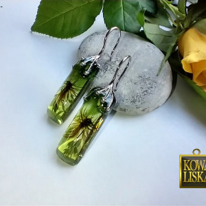 Szuwarki - kolczyki z żywicy