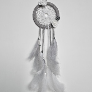Łapacz snów szaro-biały