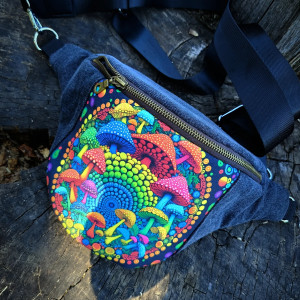 Nerka plecak z jeansu mandala