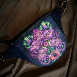 Nerka plecak z jeansu mandala