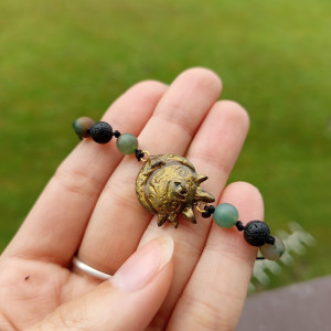 bransoletka z witchcraft z lawą i agatem. idealna na prezent, magic, fantasy, goblincore, fairycore