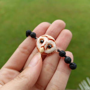 bransoletka sowa z lawa . idealna na prezent, magic, fantasy, goblincore, fairycore