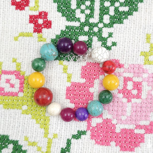 6889  Bransoletka - tęczowa energia. Kamienie naturalne.