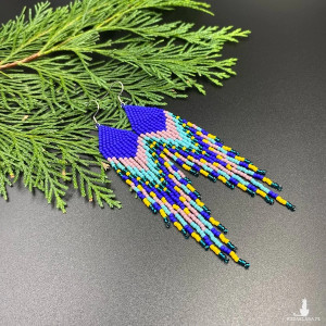 KOLCZYKI KORALIKOWE ETNO - CHABROWE #1012