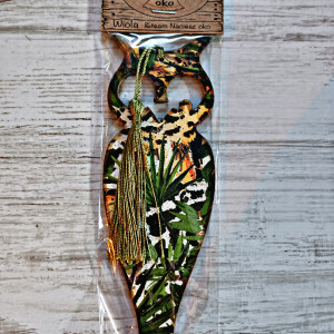 Drewniana zakładka do książki,  SOWA "Jungle"