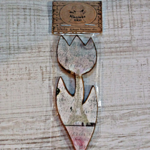 Drewniana zakładka do książki Tulipan  "wieża Eiffla"