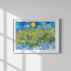 72. TEKSTURY NATURY - rysunek, plakat.