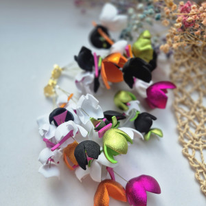 Klipsy boho kwiaty lekkie