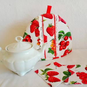 Ocieplacz na dzbanek, herbata, bawełna