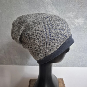 Czapka szara ciepła etno