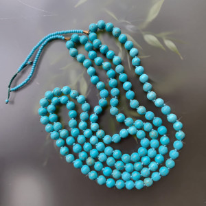 Naszyjnik Turkusowy Howlit Kulki Małe