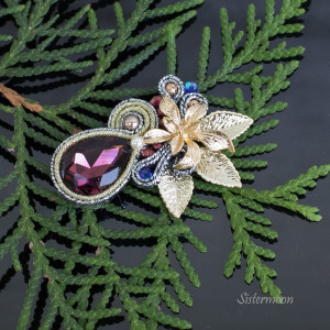 Broszka sutasz Złote Kwiaty