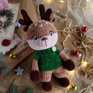 Maskotka jelonek pluszowy, Prezent na Boże Narodzenie, Prezent dla dziecka