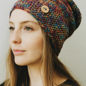 Kolorowa czapka całoroczna przejściowa cienka all season S/M
