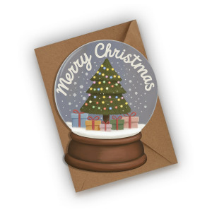 Kartka świąteczna- Świąteczna Kula Merry Christmas