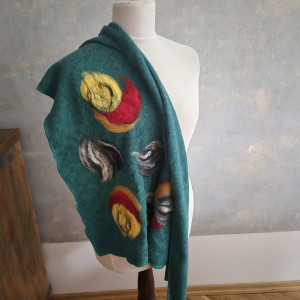 Turkus chusta handmade wełniana