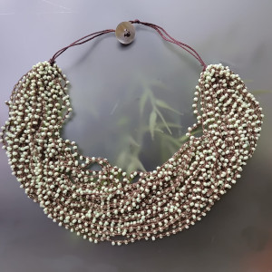 Naszyjnik Groszkowe Drobinki Kuleczki Rokail Sznurek