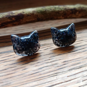 Kolczyki z żywicy epoksydowej - KOCIA FURIA #2