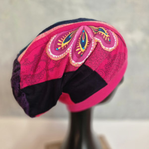 Czapka Amarantowa na podszewce