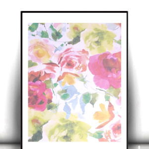 kwiatki plakat A4, pastelowy plakat z kwiatkami, boho plakat, kwiaty plakat 21x30, kolorowe plakaty na ścianę, dekoracyjne plakaty do domu, nowoczesne plakaty do biura