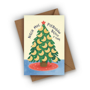 Kartka świąteczna- Niech moc pierogów będzie z Tobą