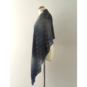 Szal Handmade Wełna na drutach