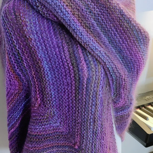 Chusta na drutach ręcznie zrobiona