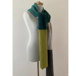 Szal Alpaka Merino Bawełna na drutach