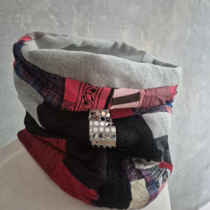 Komin patchworkowy  kolorowy unisex