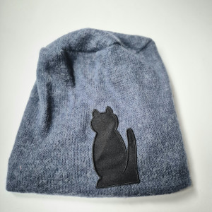 Czapka niebieska z kotem Smerfetka