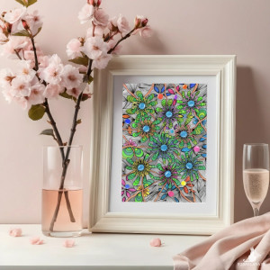 9. BUKIET DEKONSTRUKCJA - rysunek, plakat.