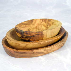 Półmiski zestaw 3 szt. drewno oliwne