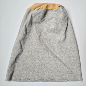 Czapka unisek szaro-żółta