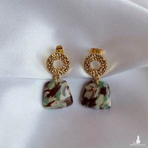 "Aura I"- kolczyki z gliny polimerowej.