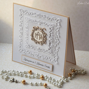 Zaproszenie na Pierwszą Komunię Świętą Kraftowa Hostia