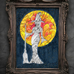 12. PEŁNIA - rysunek, plakat.