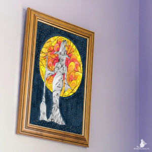 12. PEŁNIA - rysunek, plakat.