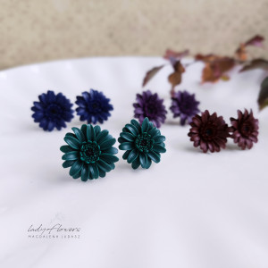 Kolczyki z gerberkami + GRATIS kolczyki serduszka