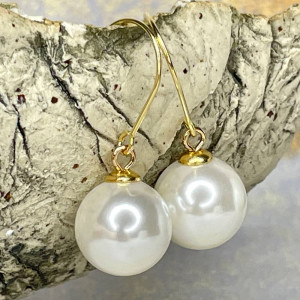 Perłowe kolczyki w stylu klasycznego minimalizmu c1151