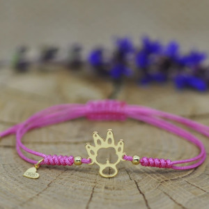 Łapka - świnka morska - srebro 925 pozłacane