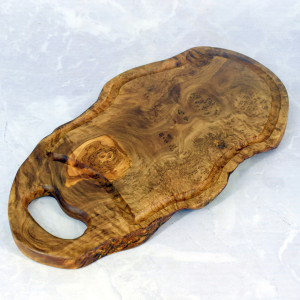 Deska do krojenia z rączką 41 cm – drewno oliwne